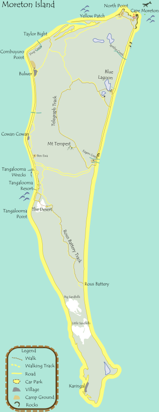 moreton island map